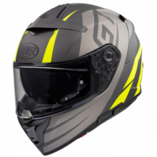 Casco integrale Premier DEVIL in fibra GTY BM Nero Grigio Giallo